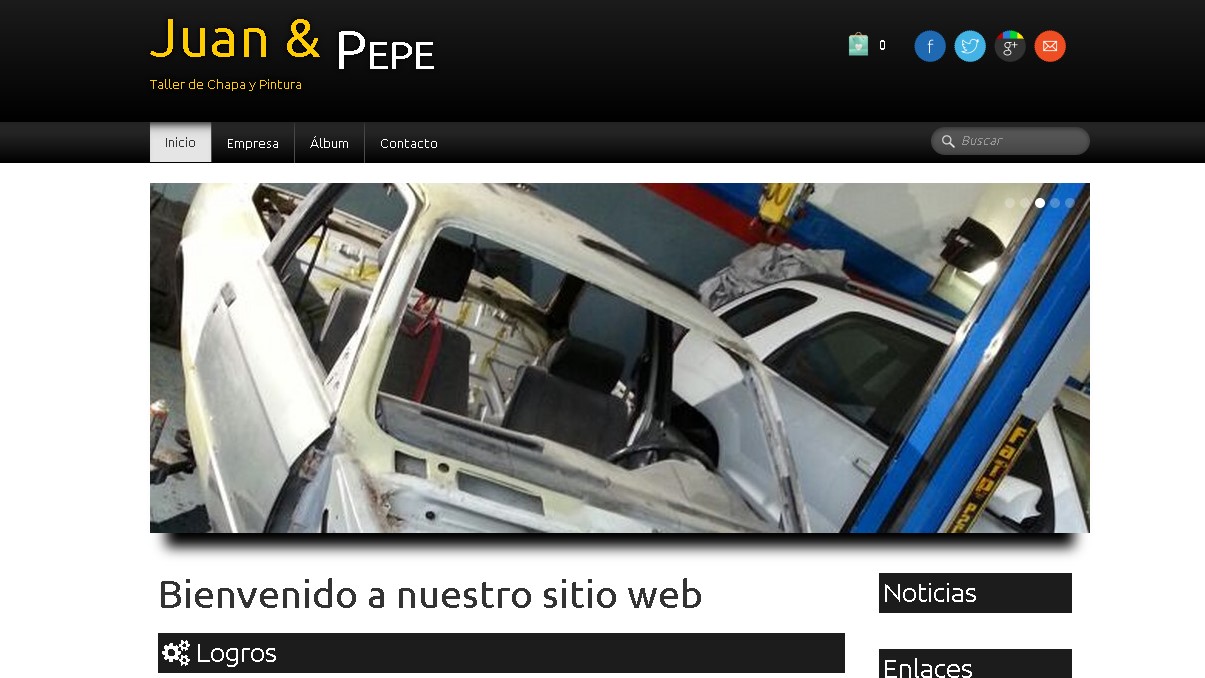 Web para Taller de chapa y pintura